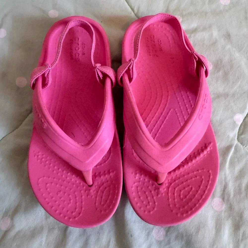 CROCS Kids Pink Sandals Toddler size 9